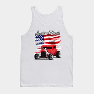 1932 Red Chevy 5 Window Coupe HotRod American Muscle Print Tank Top